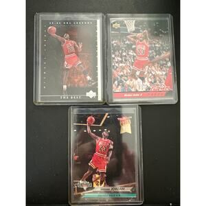 Michael Jordan Card Lot 3x Bulls 90s Inserts Upper Deck Fleer NBA